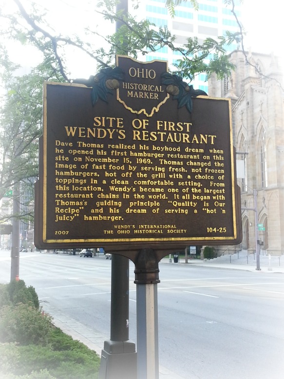 Wendy's historical marker.