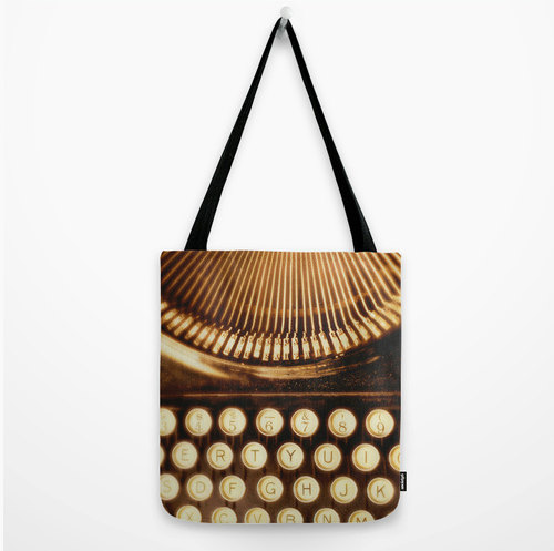 Typewriter Tote Bag by Myan Soffia