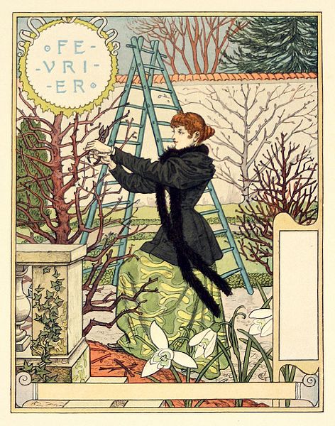 Fevrier by Eugene Grasset, 1896